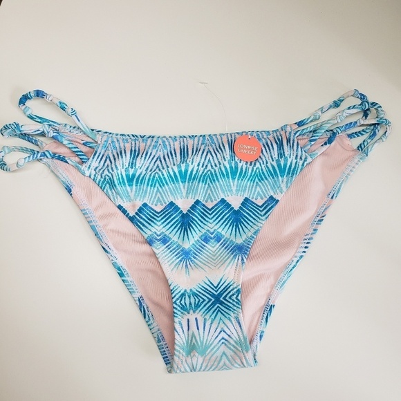 Blue print lowrise cheeky bikini bottom - Picture 1 of 3